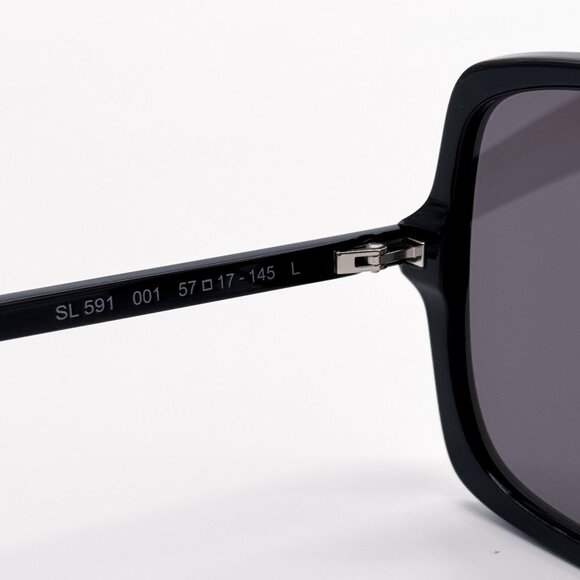 NEW SAINT LAURENT  SL591 001 BLACK WOMEN SUNGLASSES SAINT LAURENT SL 591 - Picture 9 of 12